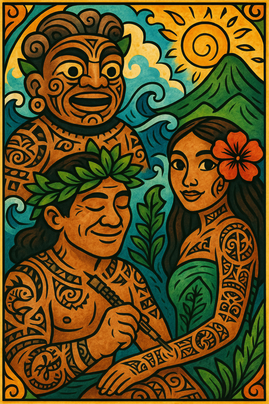 El poder sagrado del kākau: tatuajes y espiritualidad en la cultura hawaiana