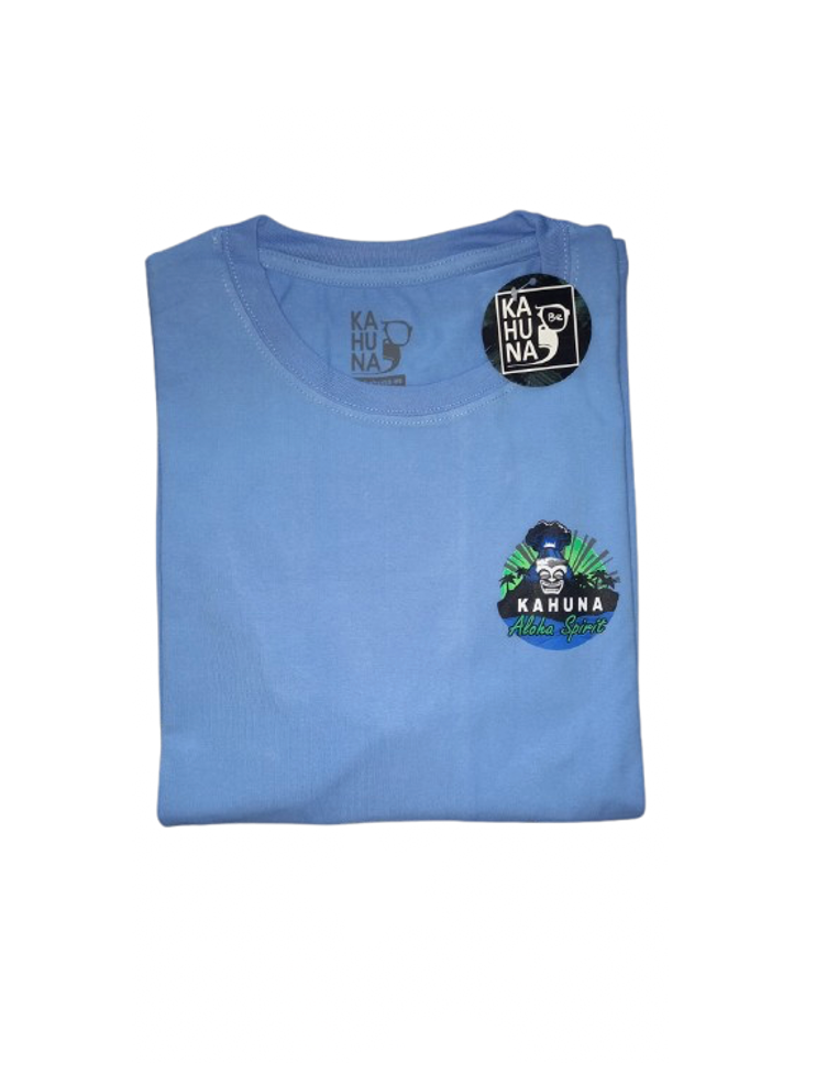 Camiseta orgánica color Azul Unisex Niños Volcan Hawaii