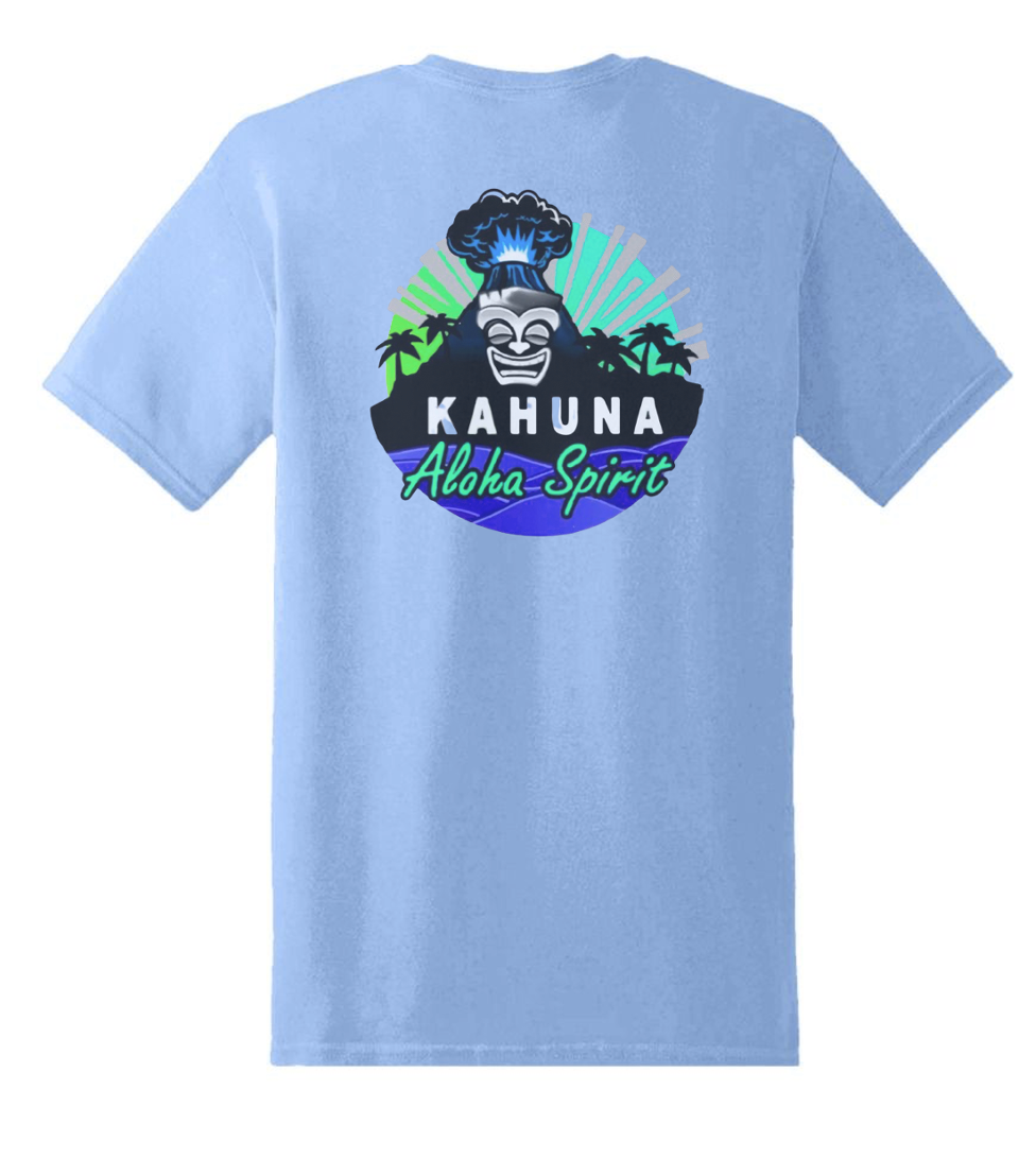 Camiseta orgánica color Azul Unisex Niños Volcan Hawaii