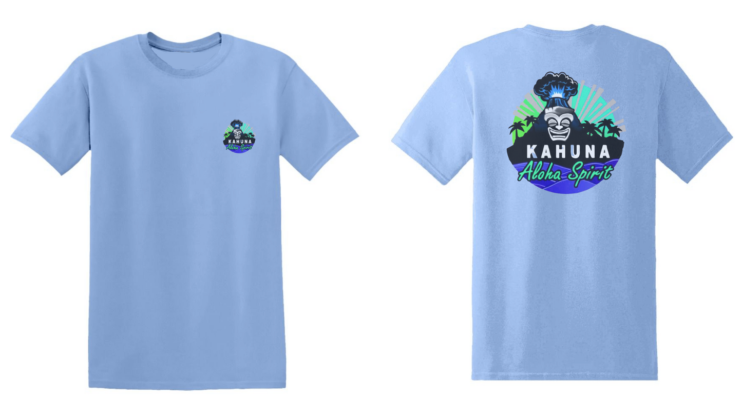 Camiseta orgánica color Azul Unisex Niños Volcan Hawaii