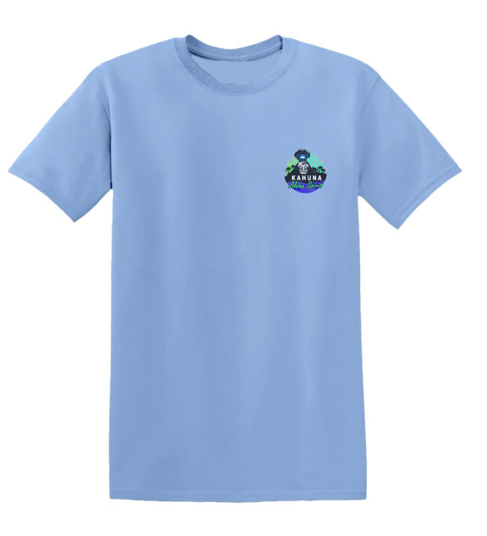 Camiseta orgánica color Azul Unisex Niños Volcan Hawaii