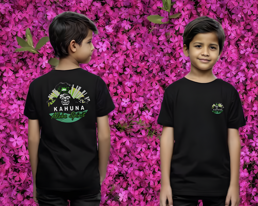 Unisex Kids Volcano Hawaii Black Organic T-shirt